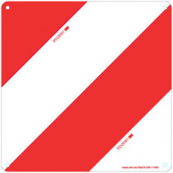 Signalisatiebord Rood-Wit Reflecterend   (280mm x 280mm)